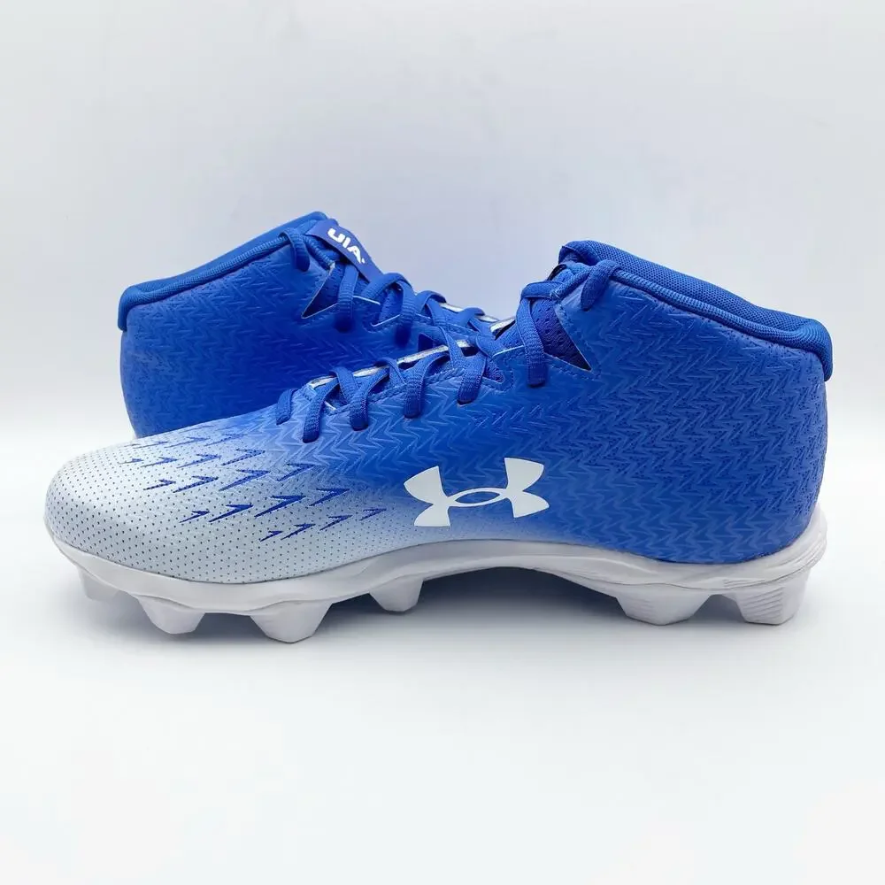 Under Armour Mens Spotlight Fran RM 4.0 Football Cleats US 8.5 White Blue EUC